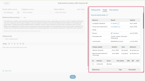 An Advisement session for a student is open. The Profile tab is highlighted.